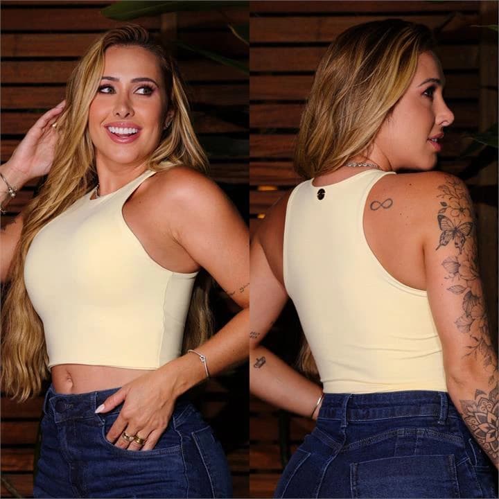 CROPPED IZA (SUPLEX) AMARELO MANTEIGA